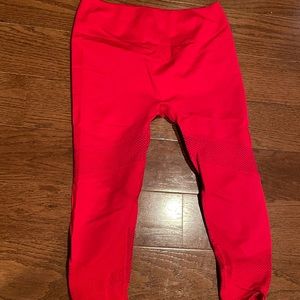 Fabletics Red High Waist Leggings Women’s Size XL